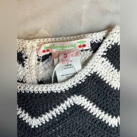 Bonpoint Crotched Knit Pattern Dress - Picture 2 of 7